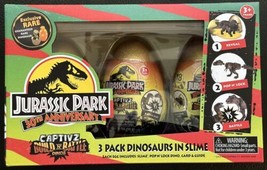 Jurassic World Captivz Eggs Color Change Dinosaurs In Slime 3 Pack BuildnBattle - £15.98 GBP