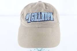 Vintage 90s Streetwear Spell Out Number One Grandpa Cotton Dad Hat Cap Beige - £15.53 GBP