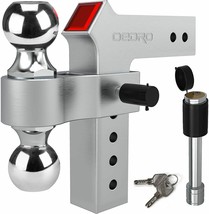 oEdRo Adjustable Trailer Hitch Ball Mount/Forged Aluminum Shank, 2.5&quot; Receiver - £143.52 GBP