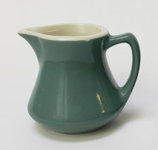 Hall Pottery Pitcher Creamer USA Green Miniature Small Handle - $24.70