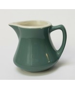 Hall Pottery Pitcher Creamer USA Green Miniature Small Handle - £19.40 GBP