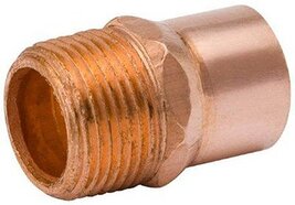 Mueller Industries W 61145 3/4 X 1-Inch Copper X Male Adapter Copper, Ad... - $24.41