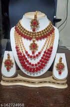 Kundan Bridal Jewelry Set Choker Necklace Earrings Dulhan Party Wedding Wear26 - £16.05 GBP