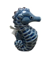 Midwest CBK Blue Rustic Ceramic Seahorse 4.5 inch Figurine Retired Coast... - £5.67 GBP