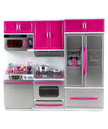 My Modern Kitchen Full Deluxe Kit Kitchen Playset: Refrigerator, Stove, ... - $54.71
