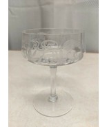 Cambridge Marjorie Champagne Etched Glass Art Nouveau Fuchsia Design 192... - £15.79 GBP
