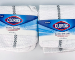 Clorox Scrubber Dish Cloth Antimicrobial 2 Pack 12&quot;x 12&quot; Lot Of 2 Bleach... - £11.61 GBP