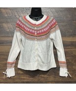 VTG Tiara International Sweater Womens Large Cardigan Nordic Fair Isle T... - $18.04