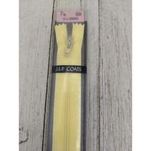 Vintage J&amp;P Coats Flex Knit All Purpose Zipper 7&quot; Primrose 72-A - £3.96 GBP