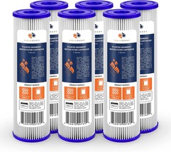 Aquaboon 1 Micron 10&quot; x 2.5&quot; Pleated Sediment Water Filter Cartridge |, Pack - £32.84 GBP