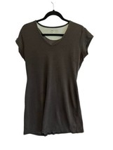 Horny Toad Womens Dress Gray Knit V-Neck A-Line Athletic Cap Sleeve Sz M - £15.10 GBP