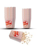 125 Pack Red White Popcorn Boxes Movie Night Vintage Snack Party Supplies - $23.97 CAD