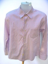 J Crew tailored long sleeve button down checkered pattern casual shirt large - £19.17 GBP