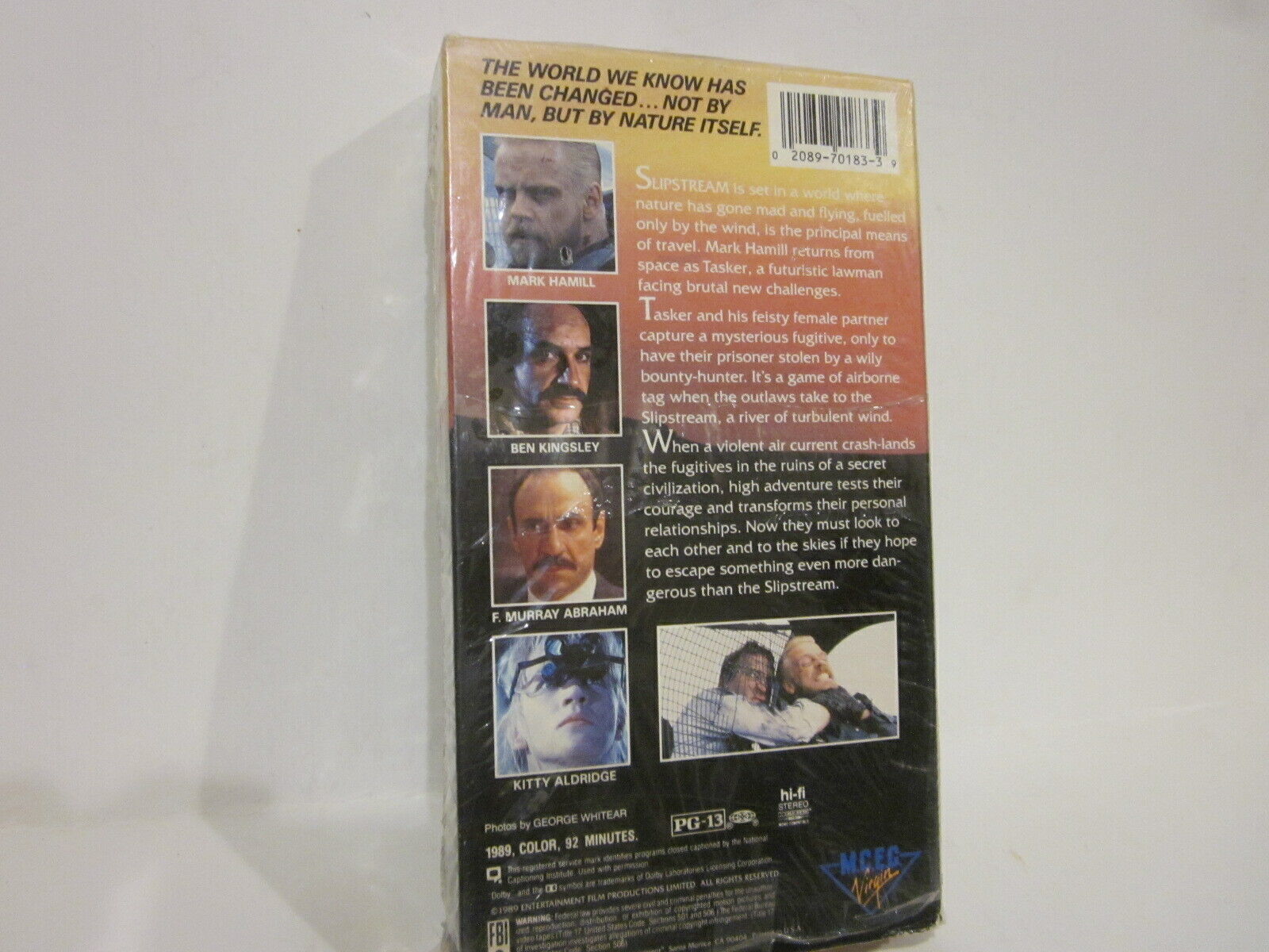 Slipstream VHS Mark Hamill, Bob Peck, Bill Paxton Virgin VHS Tapes