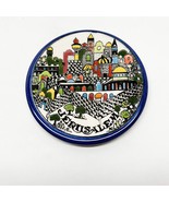 Jerusalem Small Plate Israel Ceramic Wall Colorful HolyLand Souvenir 5&quot; ... - $9.87