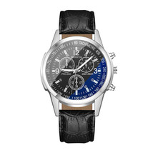 Fashion Blue Glass Belt Men&#39;s Watch Watches Men&#39;s Quartz Watches - $11.99