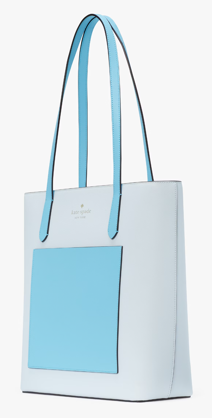 Kate Spade Daily Large Tote Blue Saffiano Bag Colorblock Purse K8213 NWT $359