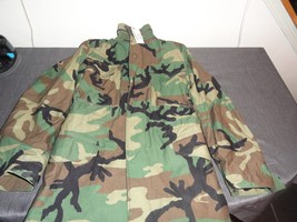 NEW BDU WOODLAND FIELD JACKET W/ HOOD TACTICAL CAMOUFLAGE SMALL EXTRA LONG - $29.69