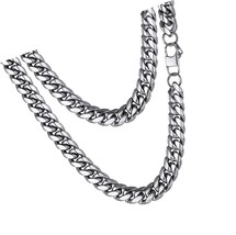 Trendy Cuban Links Necklace for Men Women, Gold W: - £83.99 GBP