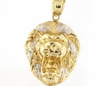 Lion Unisex Charm 10kt Yellow and White Gold 366849 - £120.98 GBP