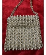 vtg Walborg Paco Rabanne 1960s 60s silver metal mesh chain mail link purse bag - $250.00