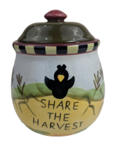 Share the Harvest 7.5 in Cookie Jar Kitchen Ceramic Container - £18.32 GBP