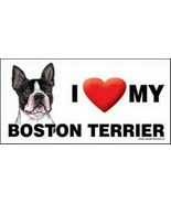 I (Heart) Love my BOSTON TERRIER Cute Car Fridge Magnet 4x8 USA NEW Wate... - £5.31 GBP