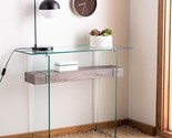 Safavieh Home Kayley Grey Oak and Glass Console Table - $296.99