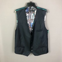 TED BAKER Navy Pitchw Debonair Sharkskin Regular Fit Waistcoat Vest Sz 46R $225 - £51.95 GBP