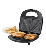 MegaChef Electric Compact Aluminum Nonstick Sandwich Maker in Black - $58.10