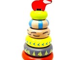 Orcamor Wood Stacking Rings Woodlands Fox Toy, Wooden Montessori Sensory... - $13.98