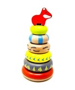 Orcamor Wood Stacking Rings Woodlands Fox Toy, Wooden Montessori Sensory... - £11.03 GBP