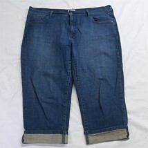 Levi&#39;s 14 515 Rolled Cuff Capri Dark Wash Stretch Denim Jeans - $14.69