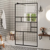 vidaXL Walk-in Shower Wall Clear ESG Glass 60x40 Inch Frameless Enclosure Kit - $381.99