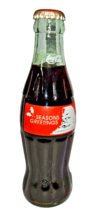 VTG Coca Cola Bottle Christmas 1990s Coke Seasons Greetings 8oz Glass Bo... - £3.05 GBP