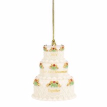 Lenox 2014 Wedding Cake Ornament Our 1st First Christmas Together Gift NEW - £14.15 GBP