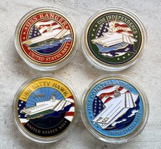 4 Pcs US NAVY USS Ranger CV-61, Independence CV-62, Kitty Hawk CV-63, CV-64 Coin - £46.61 GBP
