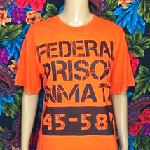 New Men&#39;s Port &amp; Company Shirt Prison Inmate Novelty Tshirt Mens Size Medium - £18.84 GBP