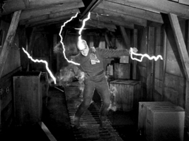 1951‘s THE THING FROM ANOTHER WORLD alien gravely zapped b/w 8x10 scene - $6.99