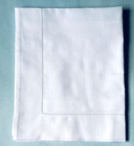 Sferra Lightweight White Egyptian Cotton Boudoir Sham Hemstitched Flange... - $28.61