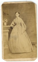 Antique CDV Circa 1870s Taylor Beautiful Young Woman in Dress West Chester, PA - £8.20 GBP