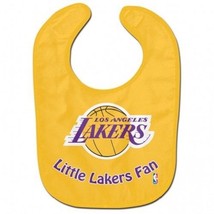 NBA Los Angeles Lakers Baby Infant ALL PRO BIB Little Fan Color Gold - $18.95