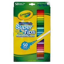 Crayola Super Tips Washable Markers-Assorted Colors 50/Pkg (Pack of 1) - $872.66 MXN