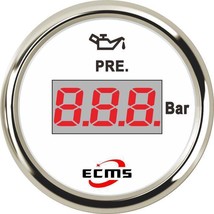 Marine Boat Engine Outboard Digital Oil Pressure Gauge 9-32V 10Bar 52mm 10-184Ω - £15.67 GBP+