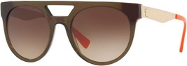Versace Sunglasses VE4339 523513 55mm Transparent Green -Orange/Brown Gr... - $2,424.76 MXN