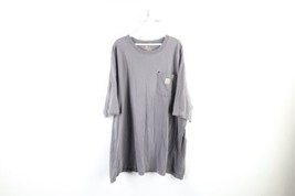 Vintage Carhartt Mens 3XL Thrashed Spell Out Short Sleeve Pocket T-Shirt Gray - £23.35 GBP