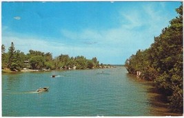 Postcard Scenic Nottawasaga River Wasaga Beach Ontario - $3.95