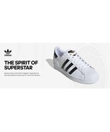 Adidas Superstar Ortholite White Blk Sneaker Sz Men 4 Women 5 Leather PYV702001 - $55.43