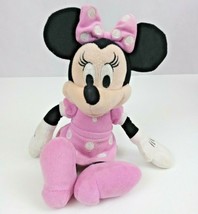 Disney Just Play Minnie Mouse 10&quot; Plush Wearing Pink Polka Dot Dress &amp; Bow - $147.44 MXN