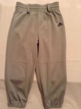 Adidas Youth XS XSmall baseball softball T-ball pants climalite gray spo... - $10.49